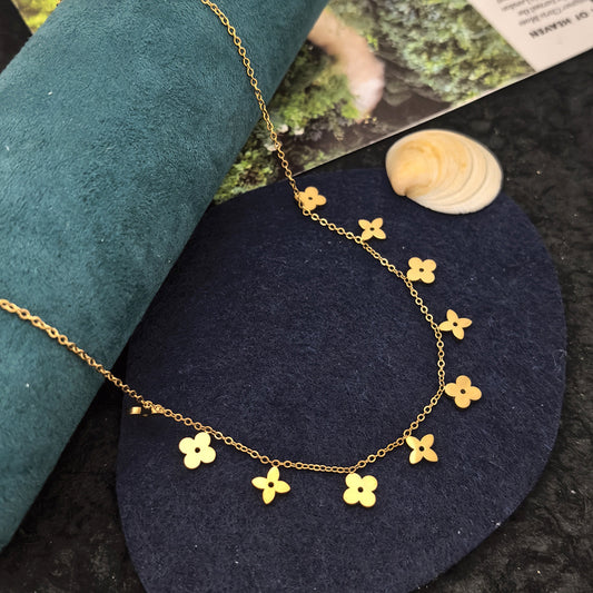 LV Pendant Gold Necklace