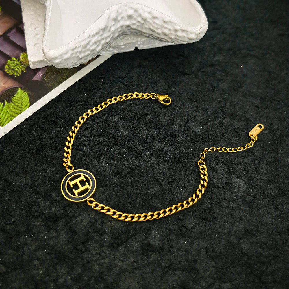 Gold “H” Bracelet