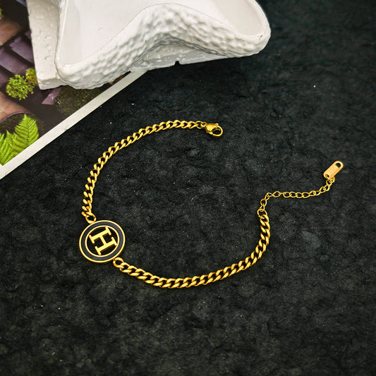 Gold “H” Bracelet